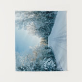 IJs en sneeuw | Winterweg Rusland, Siberië Wandkleed (Voorkant)