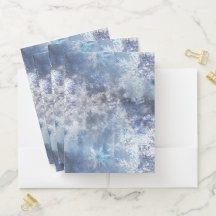 IJs en Sneeuwen, blauw kerstpatroon