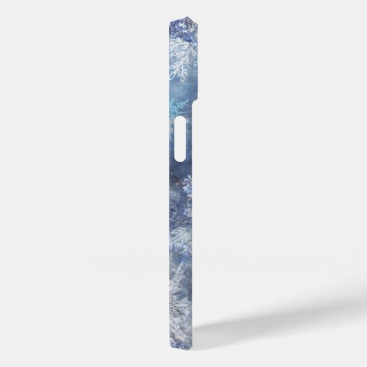 IJs en Sneeuwen, blauw kerstpatroon Case-Mate iPhone Case (Achterkant / Rechts)
