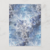 IJs en Sneeuwen, blauw kerstpatroon Feestdagenkaart (Voorkant)