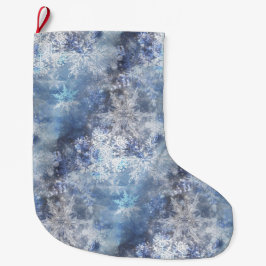IJs en Sneeuwen, blauw kerstpatroon Grote Kerstsok