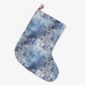 IJs en Sneeuwen, blauw kerstpatroon Grote Kerstsok (Voorkant (Hangend))