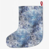 IJs en Sneeuwen, blauw kerstpatroon Grote Kerstsok (Achterkant)