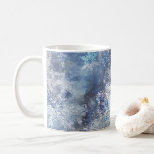 IJs en Sneeuwen, blauw kerstpatroon Koffiemok