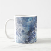 IJs en Sneeuwen, blauw kerstpatroon Koffiemok (Links)