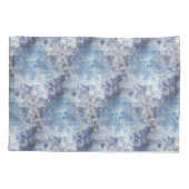 IJs en Sneeuwen, blauw kerstpatroon Kussensloop (Achterkant)