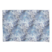 IJs en Sneeuwen, blauw kerstpatroon Kussensloop (Voorkant)