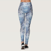 IJs en Sneeuwen, blauw kerstpatroon Leggings (Achterkant)