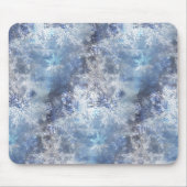 IJs en Sneeuwen, blauw kerstpatroon Muismat (Voorkant)