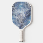 IJs en Sneeuwen, blauw kerstpatroon Pickleball Paddle (Achterkant)