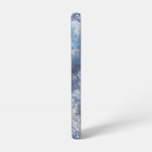 IJs en Sneeuwen, blauw kerstpatroon Samsung Galaxy Hoesje (Linkerkant)