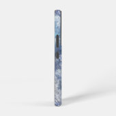 IJs en Sneeuwen, blauw kerstpatroon Samsung Galaxy Hoesje (Rechterkant)