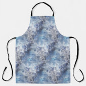 IJs en Sneeuwen, blauw kerstpatroon Schort (Voorkant)