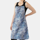 IJs en Sneeuwen, blauw kerstpatroon Schort (Insitu)