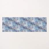 IJs en Sneeuwen, blauw kerstpatroon Yogamat (Voorkant (horizontaal))