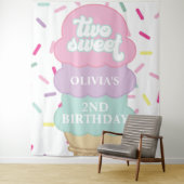 Ijs en Spikkels Twee Zoete 2DE Verjaardag Wandkleed (In situ)