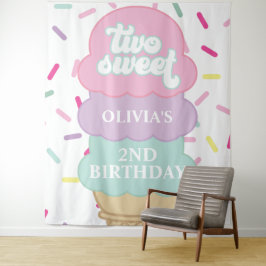 Ijs en Spikkels Twee Zoete 2DE Verjaardag Wandkleed