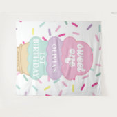 Ijs en Spikkels Zoete Eén 1e Verjaardag Wandkleed (Voorkant (horizontaal))