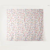 Ijs en Strooisel Zoete Eén 1e Verjaardag Wandkleed (Voorkant (horizontaal))