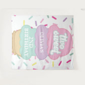 Ijs en Strooisels Twee Zoete 2DE Verjaardag Wandkleed (Voorkant (horizontaal))