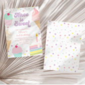 IJs en taart 3e verjaardag Kaart