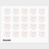 Ijs en Taart Acht is Zoet  8e Verjaardag Ronde Sticker (Vel)