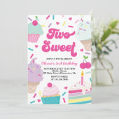 IJs en taart Twee Sweet 2e verjaardag Kaart (Staand voorkant)