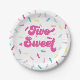 IJs en taart Twee Sweet 2e verjaardag Papieren Bordje