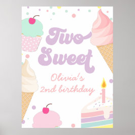 IJs en taart Twee Sweet 2e verjaardag Poster