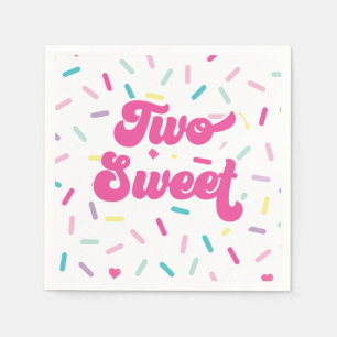 IJs en taart Twee Sweet 2e verjaardag Servet