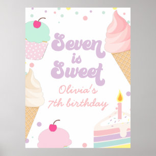 Ijs en Taart Zeven is Zoet 7e Verjaardag Poster