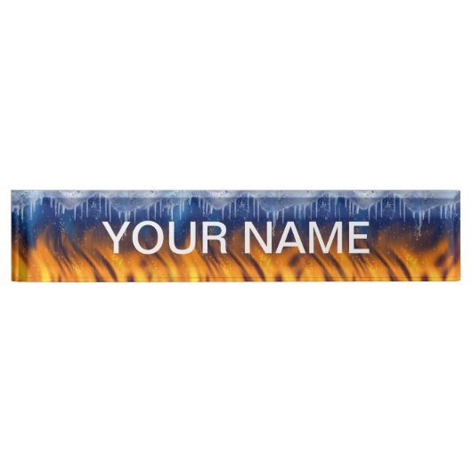 IJs en vlam Naambordje (Voorkant)