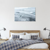 IJs en water op een strand, ijsland Canvas Afdruk (Insitu (Slaapkamer))