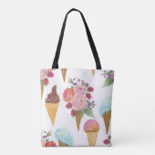 IJs, frambozen: waterverf. Tote Bag (Achterkant)