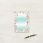 IJs, fruit, donuts strepen Post-it® Notes (Op bureau)