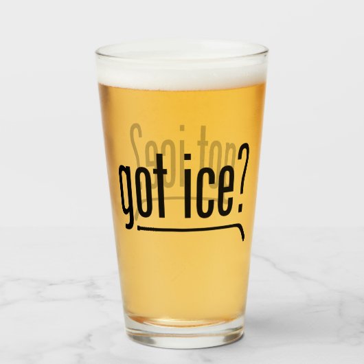 ijs gekregen? (hockey) glas (Achterkant gevuld)