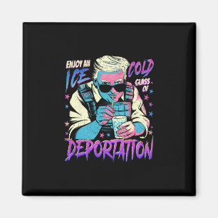 Ijs Geniet Van Een Ijs Koud Glas Deportatie 7 Magneet