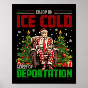 Ijs Geniet Van Een Ijs Koud Glas Deportatie Grappi Poster