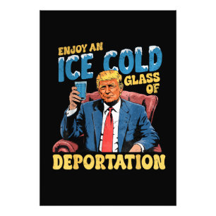 IJs Geniet van een ijskoud glas deportatie Foto Afdruk