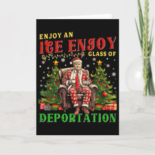 Ijs Geniet Van Een IJskoud Glas Deportatie Grappig Kaart
