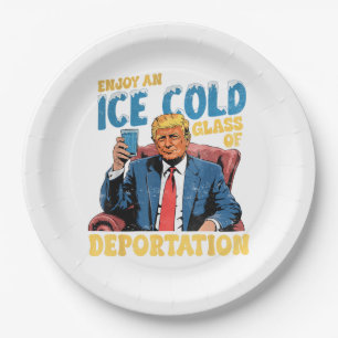 IJS Geniet van een ijskoud glas deportatie Papieren Bordje