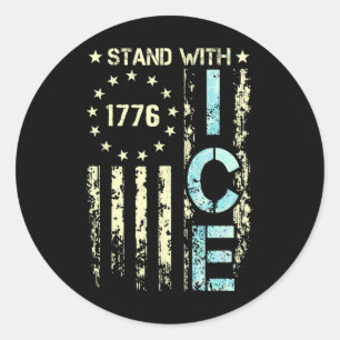 IJs Geniet van een ijskoude GL van Deportatie 4 Ronde Sticker