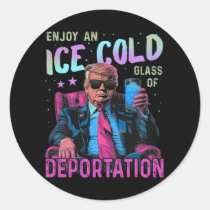 IJs geniet van een ijskoude golf van deportatie Ronde Sticker