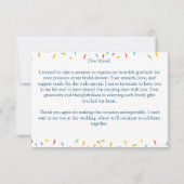 Ijs geschept bruidsdouche bedankt (Achterkant)