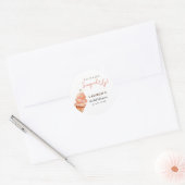 Ijs geschept Bruidsjurk Shower Ronde Sticker (Envelop)
