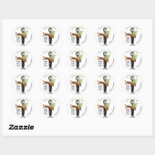 Ijs geschept bruiloftsfeest ronde sticker (Vel)