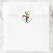 Ijs geschept bruiloftsfeest ronde sticker (Tas)
