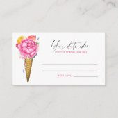 IJs geschept - Date nacht ideeën \ Date jar Informatiekaartje (Voorkant)