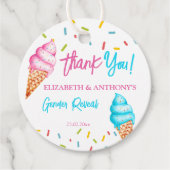 IJs geslacht onthullen dank u Bedankjes Labels (Voorkant)