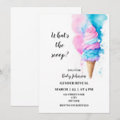 IJs geslacht onthullen uitnodiging (Voorkant / Achterkant)